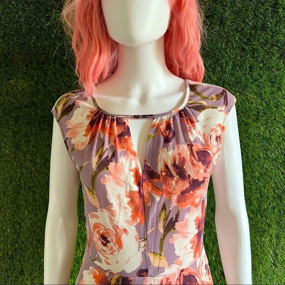 Floral Knit Mini Fit Flare Dress - Picture 2 of 3